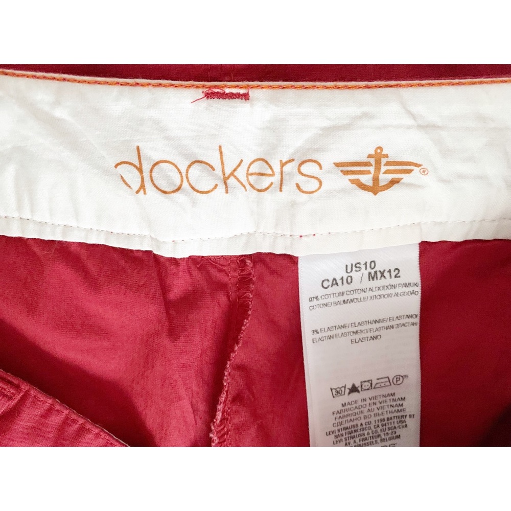Dockers Red Skirt Skort Size 10 - Picture 4 of 7